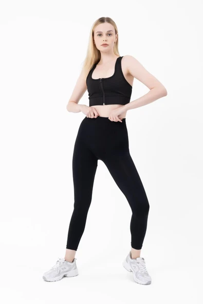 Premium Bel Kısmı Duble Çift Kat Garanti İki Beden İnceltir Toparlayıcı Yüksek Bel Lazer Korse Tayt - 4