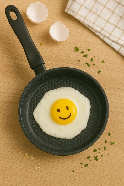 14 cm Granit Mini Sos ve Omlet Tavası - Yapışmaz, Sağlıklı, Şık ve Dayanıklı Yapı - 8