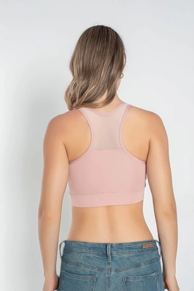 TÜL DETAYLI SPORCU CROP - Resim 2