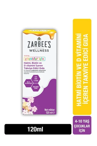 Zarbees Wellness Hatmi, Biotin ve D Vitamini İçeren Takviye Edici Gıda 120 ml