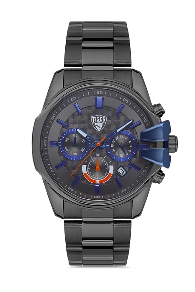 TI-608D TIGER ÇELİK ERKEK SAATİ - Resim 2