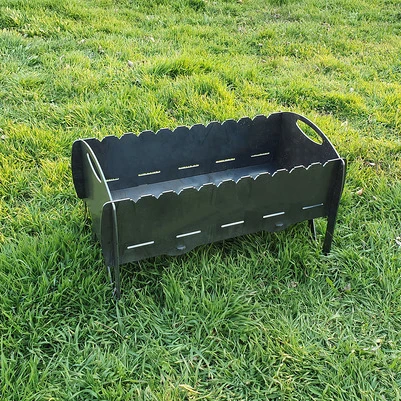 Portatif Çift Bölmeli Dayanıklı Ağır ve Büyük Uzun Ömürlü Mangal Ateş Çukuru - Resim 7