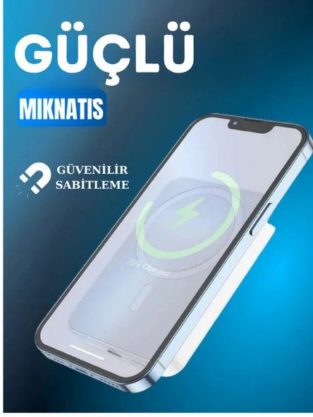 10.000 mAh MagSafe Powerbank – 15W Hızlı Kablosuz Şarj, iPhone Uyumlu Taşınabilir Şarj Cihazı - 3