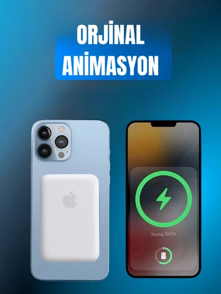 10.000 mAh MagSafe Powerbank – 15W Hızlı Kablosuz Şarj, iPhone Uyumlu Taşınabilir Şarj Cihazı - 5