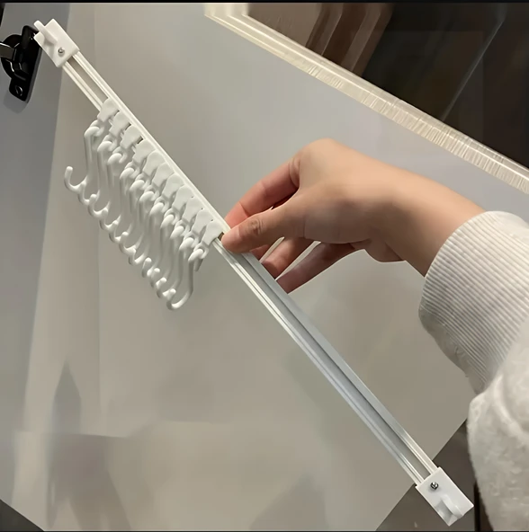 Duvara Monte Çok Amaçlı Mutfak Gereç Tutucu Pratik ve Düzenleyici Askı Sistemi - Resim 4