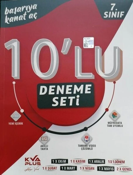 7. Sınıf 10 lu Deneme Seti KVA Yayınları