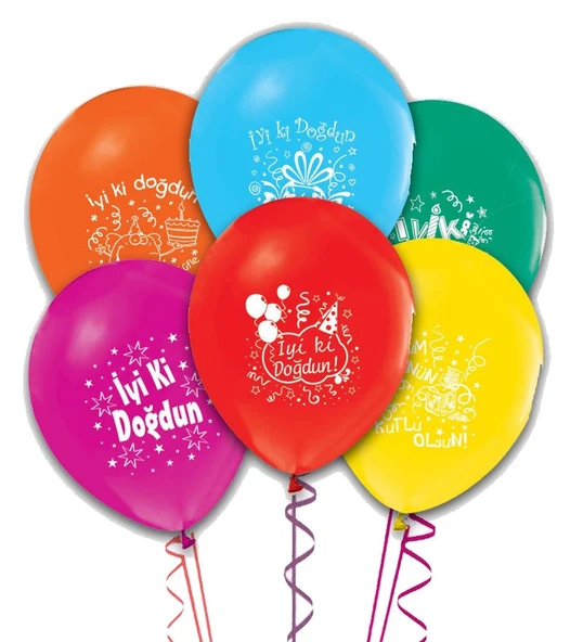 İYİ Kİ DOĞDUN BASKILI BALON 10 ADET