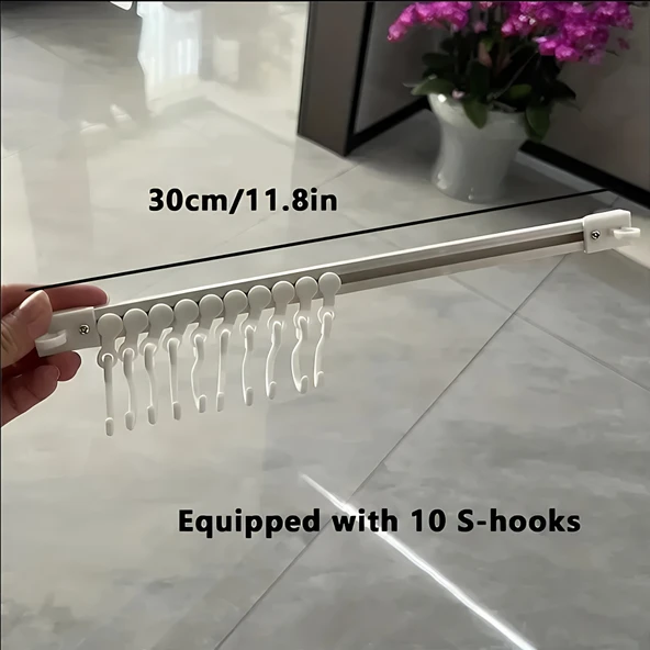 Duvara Monte Çok Amaçlı Mutfak Gereç Tutucu Pratik ve Düzenleyici Askı Sistemi - Resim 2