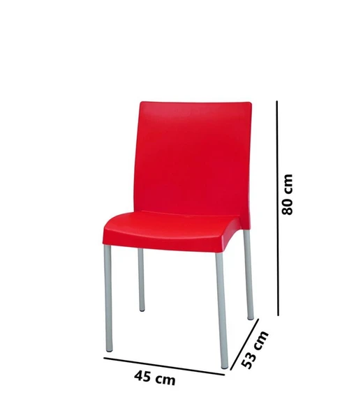 Omnipazar MT-CF875 Vortice Plastik Bahçe Balkon Sandalye 4'lü Set - 12