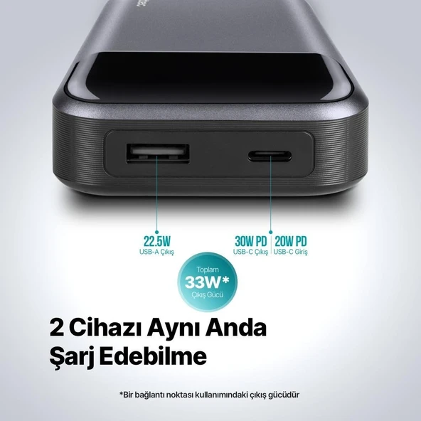 Ttec Recharger Pro LCD 10.000MAH Pd 30W Taşınabilir Hızlı Şarj Aleti/powerbank 2BB214 - Resim 3