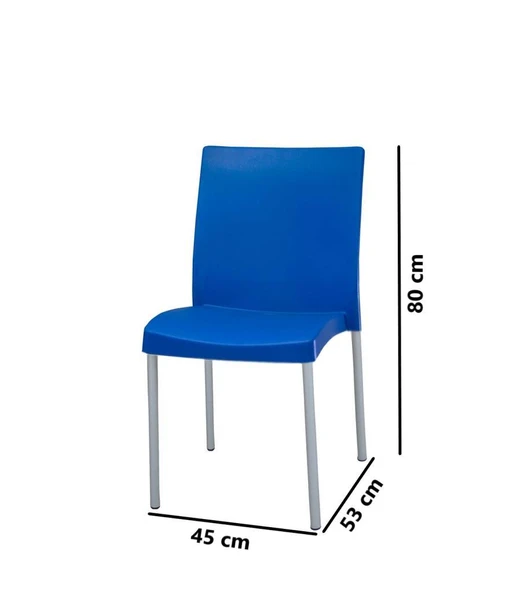 Omnipazar MT-CF875 Vortice Plastik Bahçe Balkon Sandalye 4'lü Set - 8