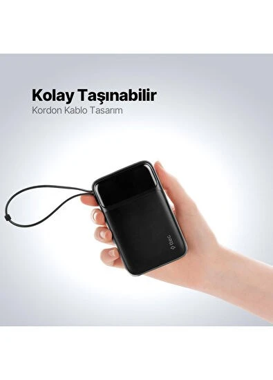 Ttec 2BB215 ReCharger Pro LCD 10.000mAh PD 22,5W Kablolu Taşınabilir Hızlı Şarj Aleti Powerbank - 5