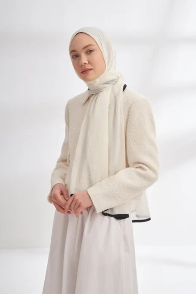 Müslin Biyeli Şal  -90 x 200- 3352-01 - 4