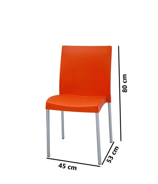 Omnipazar MT-CF875 Vortice Plastik Bahçe Balkon Sandalye 4'lü Set - 4