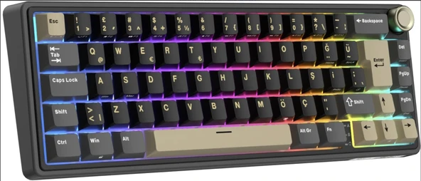 Royal Kludge R65 Phantom RGB Türkçe Kablolu Gaming Klavye - 5