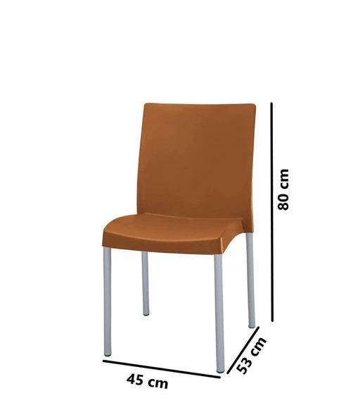 Omnipazar MT-CF875 Vortice Plastik Bahçe Balkon Sandalye 4'lü Set - 10