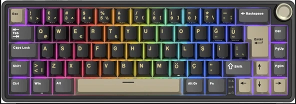 Royal Kludge R65 Phantom RGB Türkçe Kablolu Gaming Klavye - 3