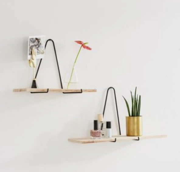 KUZELA Ahşap Raf - 2