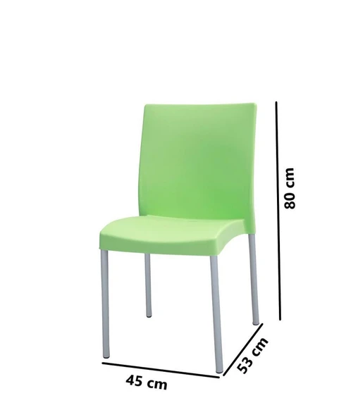 Omnipazar MT-CF875 Vortice Plastik Bahçe Balkon Sandalye 4'lü Set - 2