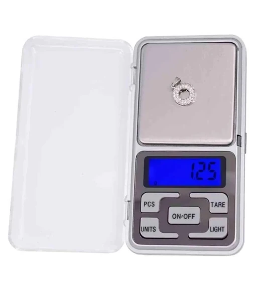 Dijital Hassas Kuyumcu Terazisi 0.01gr-300gr Taşınabilir Mavi Işıklı Cep Elektronik Tartı - 6