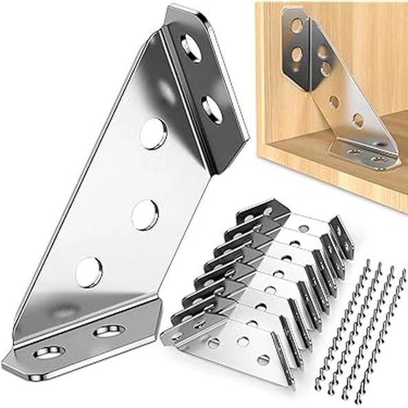 PROALET Mobilya Köşe Bağlantısı üç Taraflı Köşe Tutucu 10 ADET