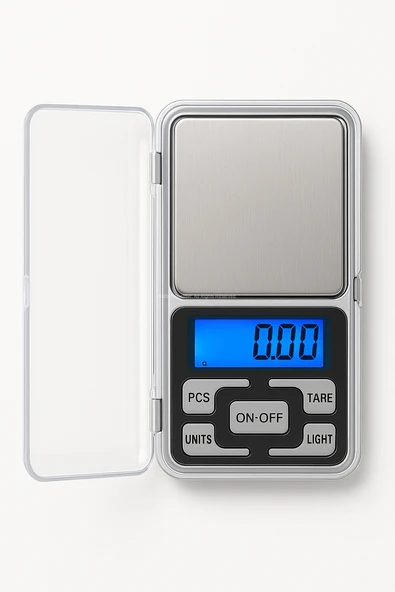Dijital Hassas Kuyumcu Terazisi 0.01gr-300gr Taşınabilir Mavi Işıklı Cep Elektronik Tartı
