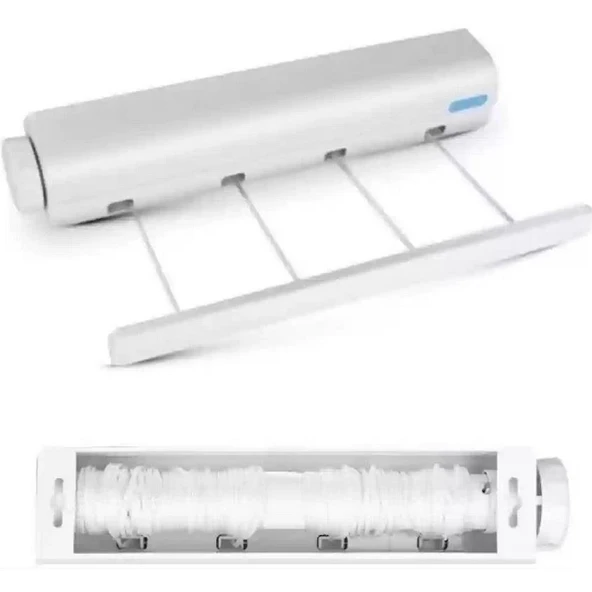 Zhltools Pratik Portatif Yeni Nesil Çek-As Kolay Askılık 4 İpli Çamaşır Askılığı - 2