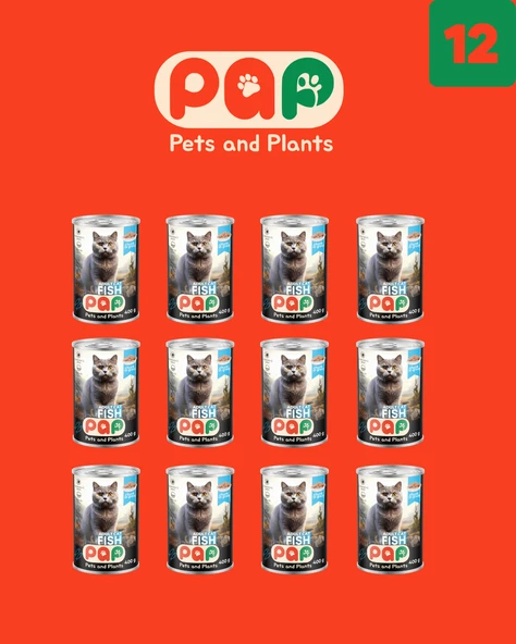 Pets and Plants Balık Yetişkin Kedi Konservesi 400 Gr.X 12 Adet