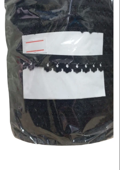 Çamaşır Lastiği Dantelli 1 cm 75 Metre 1 Top Siyah