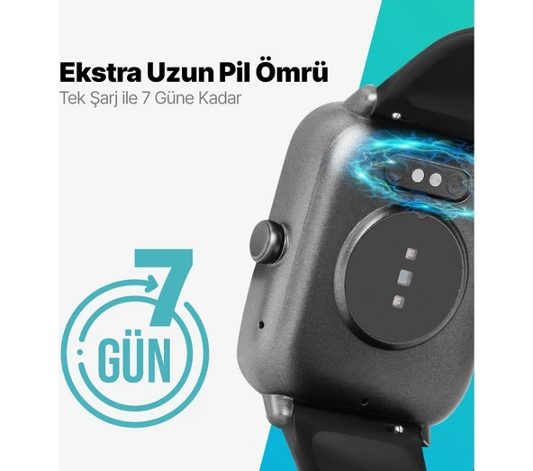Ttec Tempus 46MM Tft Ekranlı Dikdörtgen Kasa Akıllı Saat - Resim 9