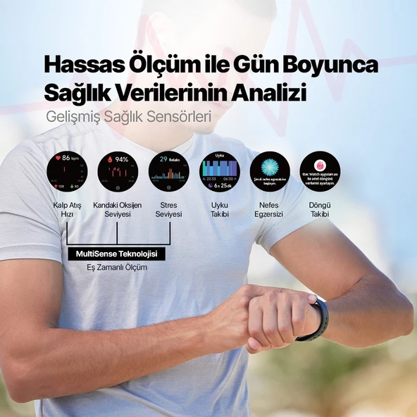 Ttec Tempus Pro 36MM Amoled Ekranlı Yuvarlak Alüminyum Kasa Akıllı Saat - Resim 10