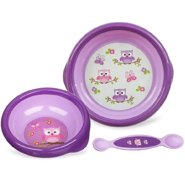 Bebedor Bebek Beslenme Seti Mor-Lila