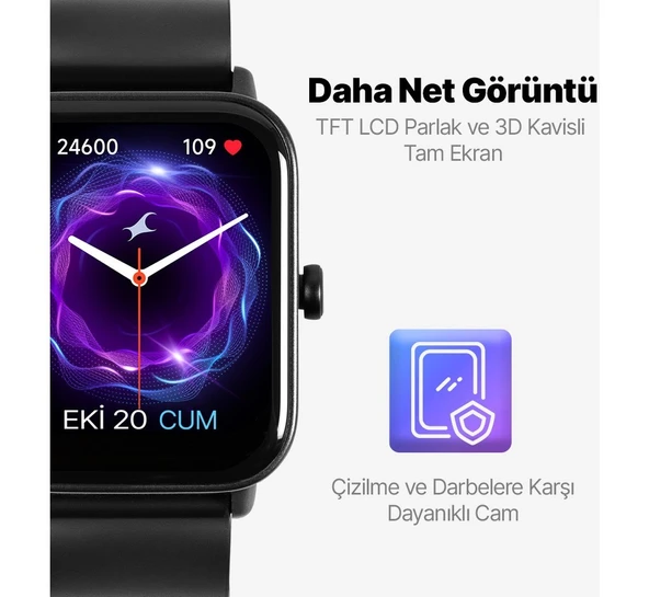 Ttec Tempus 46MM Tft Ekranlı Dikdörtgen Kasa Akıllı Saat - Resim 4