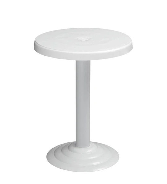 Omnipazar MT-GF401A Beyaz Medio Bahçe Balkon Sehpa Ø50 Cm