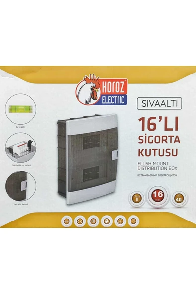 Horoz Electrıc Kat Panosu 16'lı Sıvaaltı Sigorta Kutusu