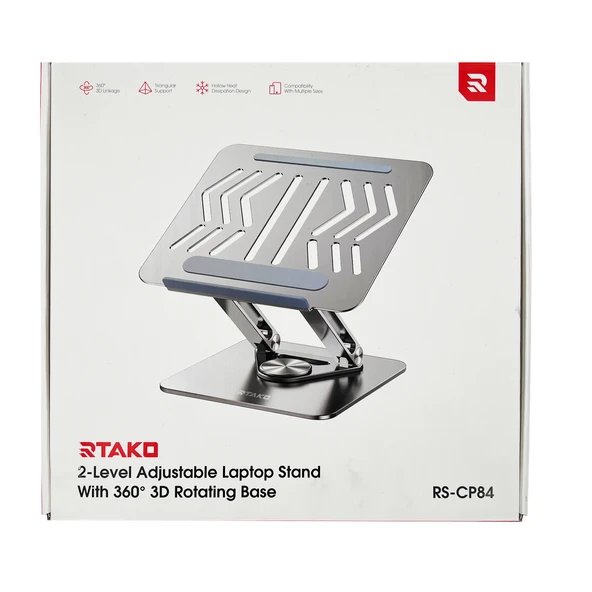 Rtako RS-CP84 360 Derece Dönebilen Tablet Laptop Standı (Gri) - 3
