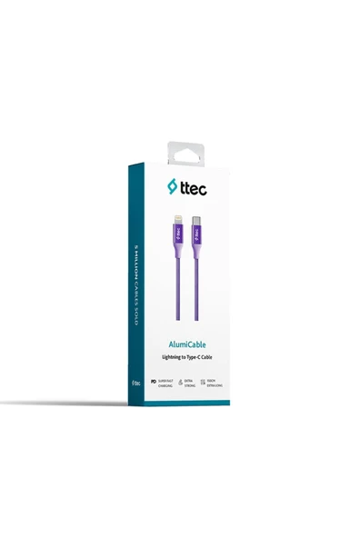 Ttec Alumicable Usb-c - Lightning Hızlı Şarj Kablosu 150cm - 2