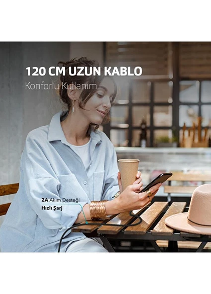 Ttec AlumiCable Siyah USB-A To Lightning Şarj Kablosu - Resim 2