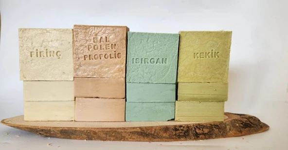 Doğal Üretim Sabunu Karışık (Pirinç-Bal Polen Propolis- Isırgan-Kekik) 12'li Set - 2