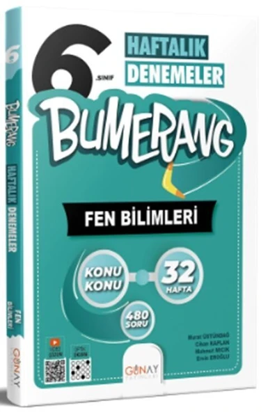 6. Sınıf Bumerang Haftalık Fen Bilimleri Denemeleri Günay Yayınları