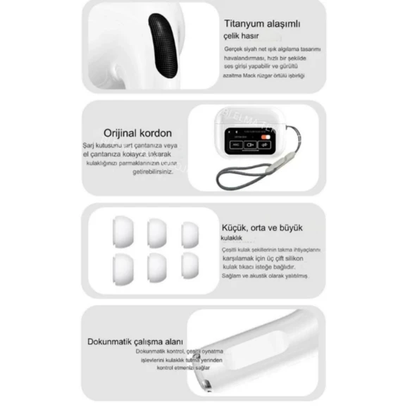 Ozmik Pro 2 Anc Dokunmatik Ekranlı Bluetooth Kulaklık Ios Android Tüm Telefonlara Uyumlu - 2