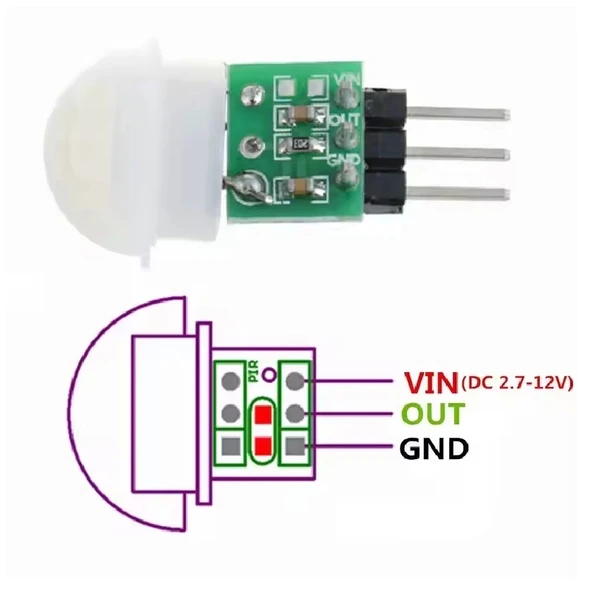 Mini Pır Dedektör Hareket Sensör Modülü AM312 - AS312 - Resim 7