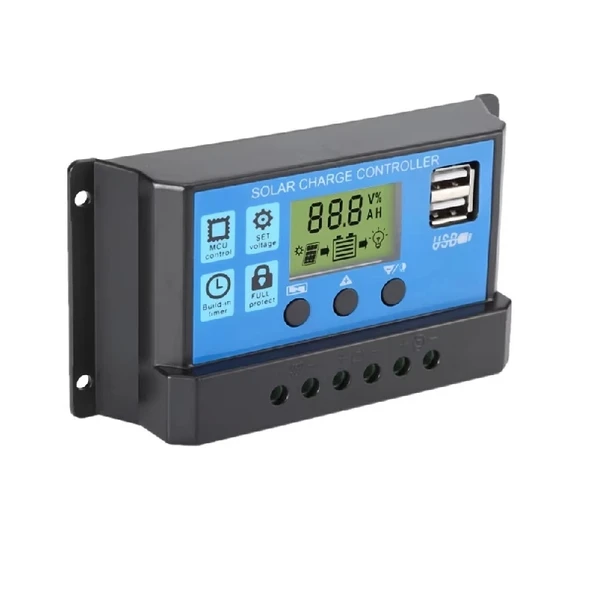 Solar Güneş Paneli Akü Şarj Kontrol Cihazı 30 Amper 12V 24V - Resim 2