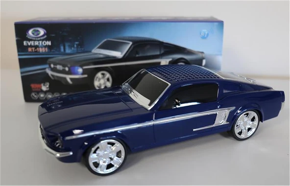 EVERTON RT-1951 Dark Blue Arabalı  Bluetooth Fm-Usb-Tf-Aux Şarjlı Nostaljik Radyo - 4