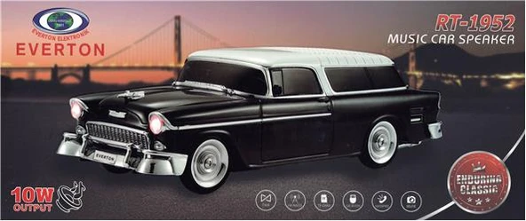 EVERTON RT-1941 Siyah Arabalı  Bluetooth Fm-Usb-Tf-Aux Şarjlı Nostaljik Radyo - 2