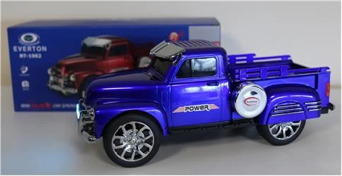 EVERTON RT-1962 Mavi (Blue) Arabalı Bluetooth Fm-Usb-Tf-Aux Şarjlı Nostaljik Radyo - 2