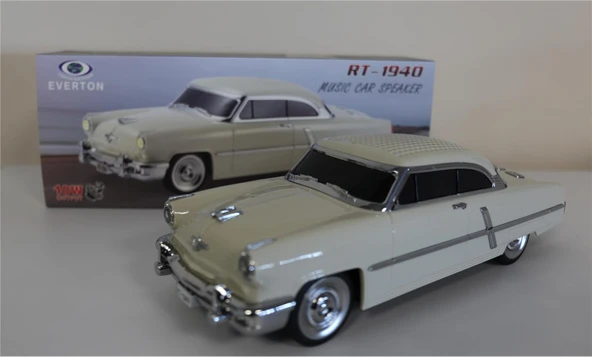 EVERTON RT-1940 Bej Arabalı  Bluetooth Fm-Usb-Tf-Aux Şarjlı Nostaljik Radyo - 4