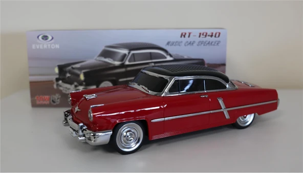 EVERTON RT-1940 Kırmızı Bluetooth Fm-Usb-Tf-Aux Şarjlı Nostaljik Radyo
