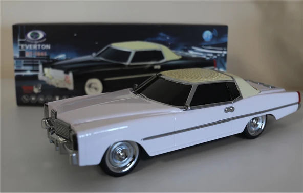 EVERTON RT-1941 Beyaz Arabalı Bluetooth Fm-Usb-Tf-Aux Şarjlı Nostaljik Radyo - 4