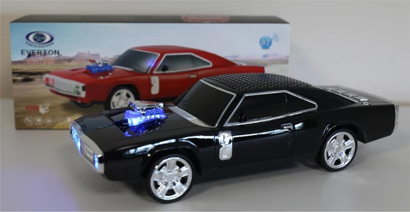 EVERTON RT-1959 Siyah Arabalı Bluetooth Fm-Usb-Tf-Aux Şarjlı Nostaljik Radyo